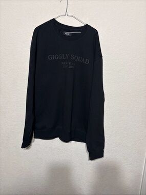 Giggly Squad Black Crewneck Sweatshirt